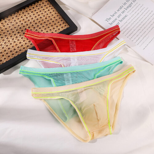 New Sexy Transparent Men's Triangle Underwear Comfortable Breathable Stretch