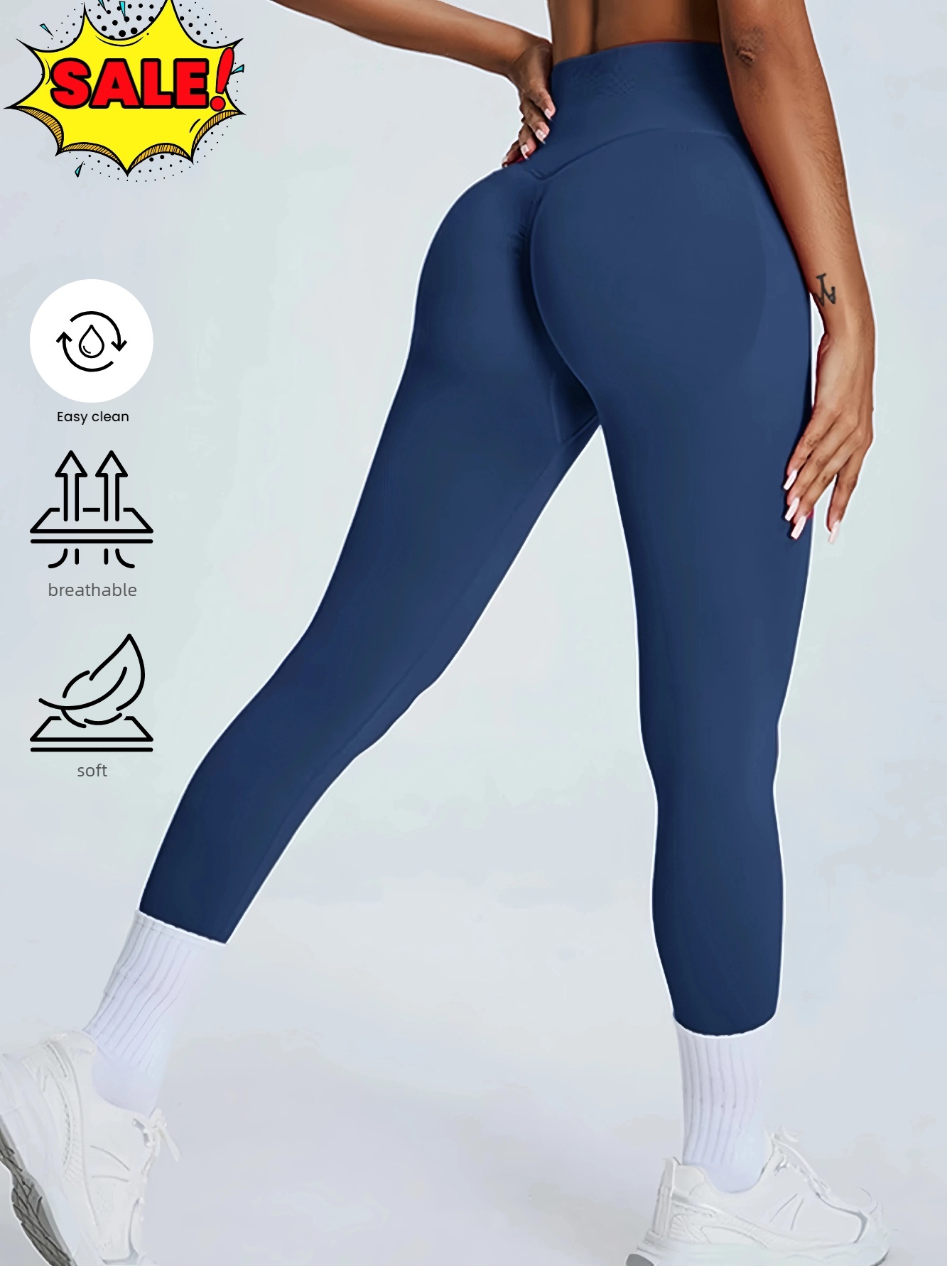 High Waisted Yoga Pants Seamless Butt Lifting Leggings 5 High Waisted Yoga Pants Seamless Butt Lifting Leggings - Image 5