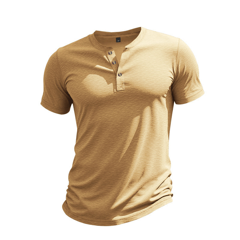 Muscle Bamboo Retro Henley Shirt Short Sleeve 5 Muscle Bamboo Retro Henley Shirt Short Sleeve - Image 5