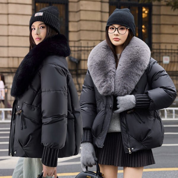 Summer Collection — Large Size Straight Thickened Cotton-padded Coat