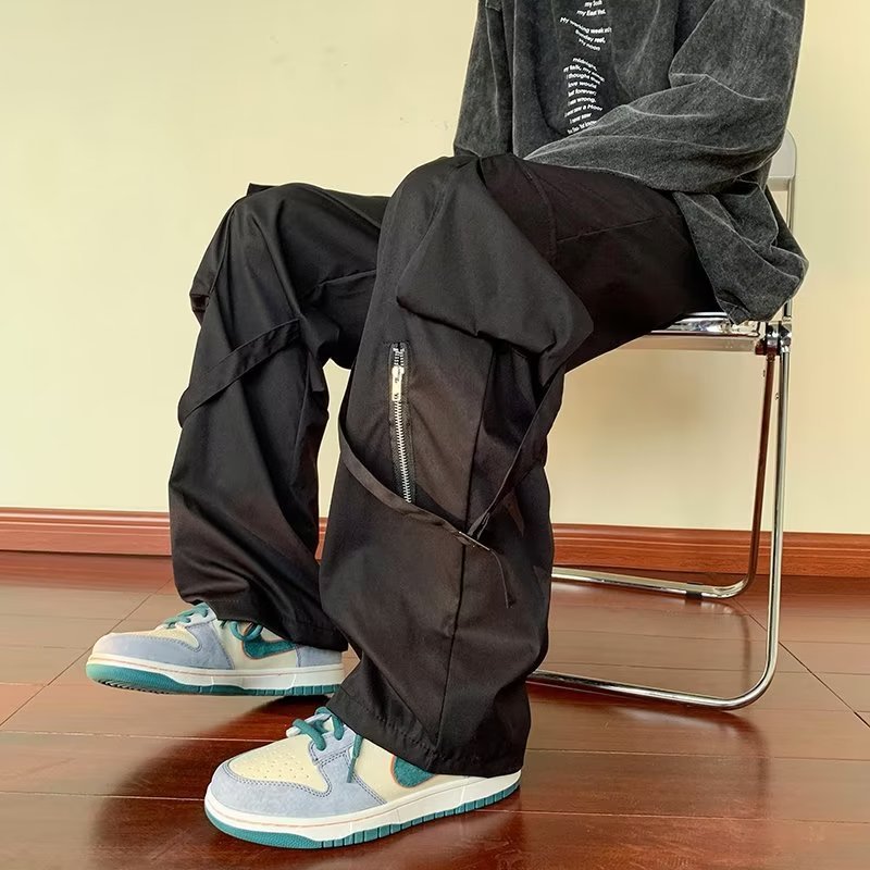 Loose Straight Cargo Pants Men 5 Loose Straight Cargo Pants Men - Image 5