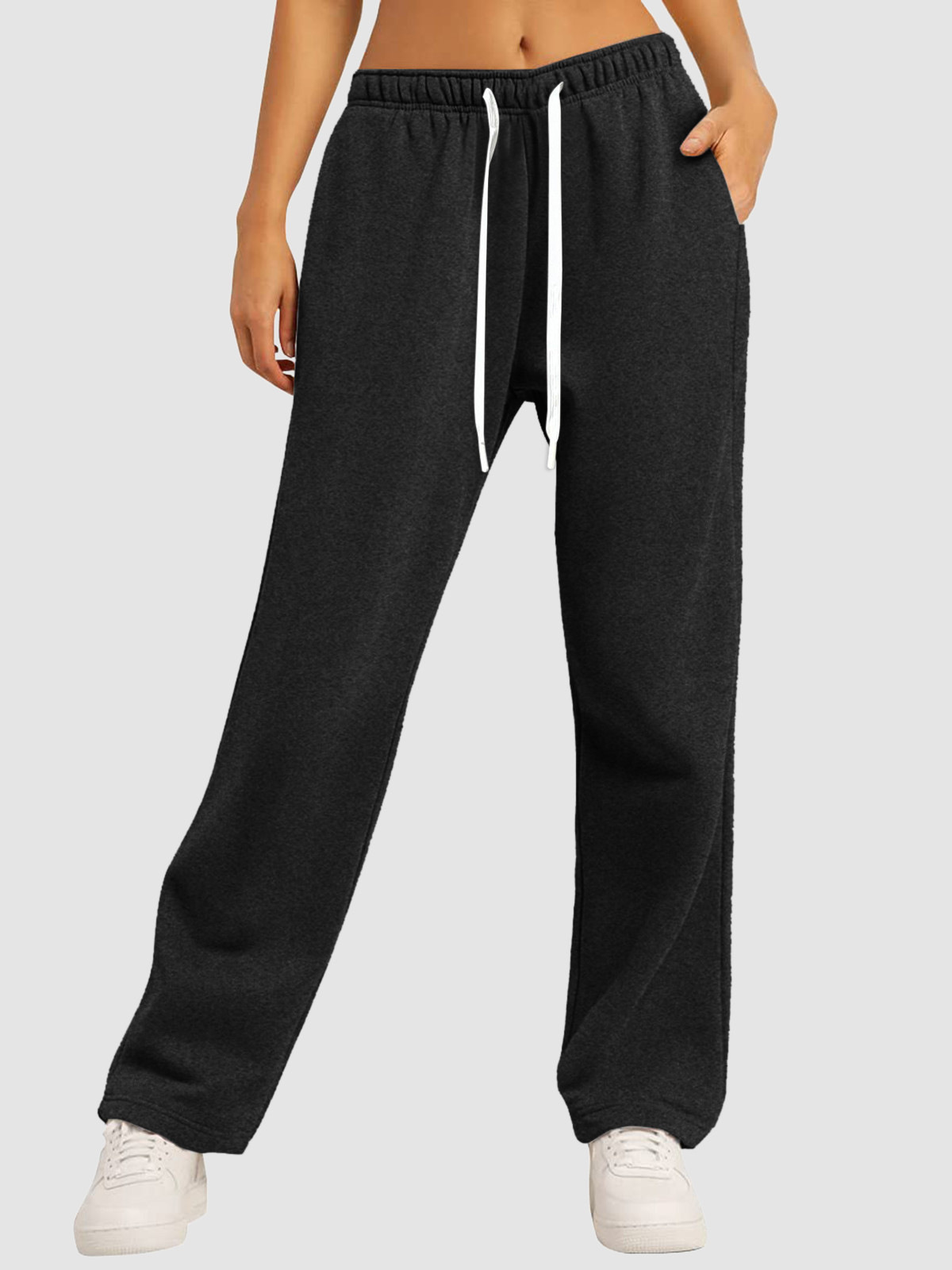 Fleece Lined Sweatpants Thermal Straight Leg Joggers 6 Fleece Lined Sweatpants Thermal Straight Leg Joggers - Image 6