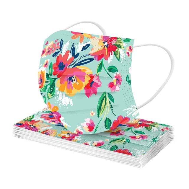 10PCS Disposable Facial Mask Spring Printing Mask 10 10PCS Disposable Facial Mask Spring Printing Mask - Image 10