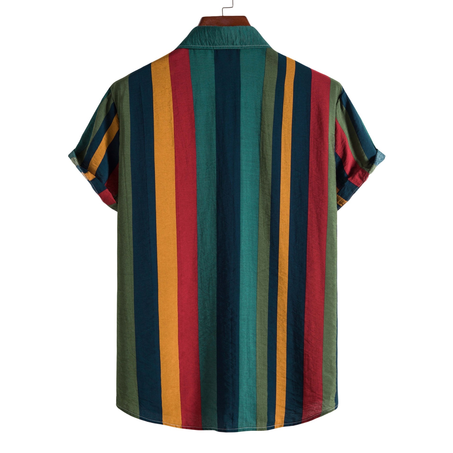 Men's Fashion Casual Striped Short Sleeve 8 Men's Fashion Casual Striped Short Sleeve - Image 8
