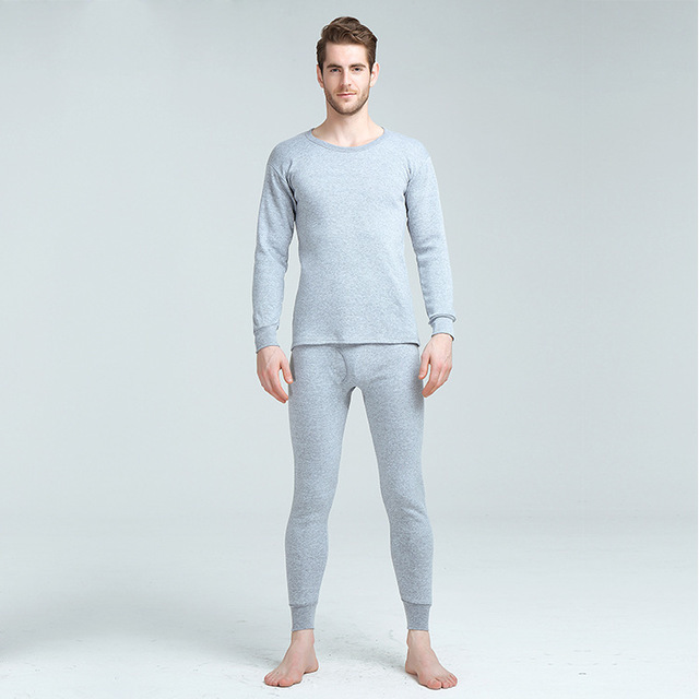 Men's Thermal Underwear Set Fleece Lined Winter Base Layer 9 Men's Thermal Underwear Set Fleece Lined Winter Base Layer - Image 9