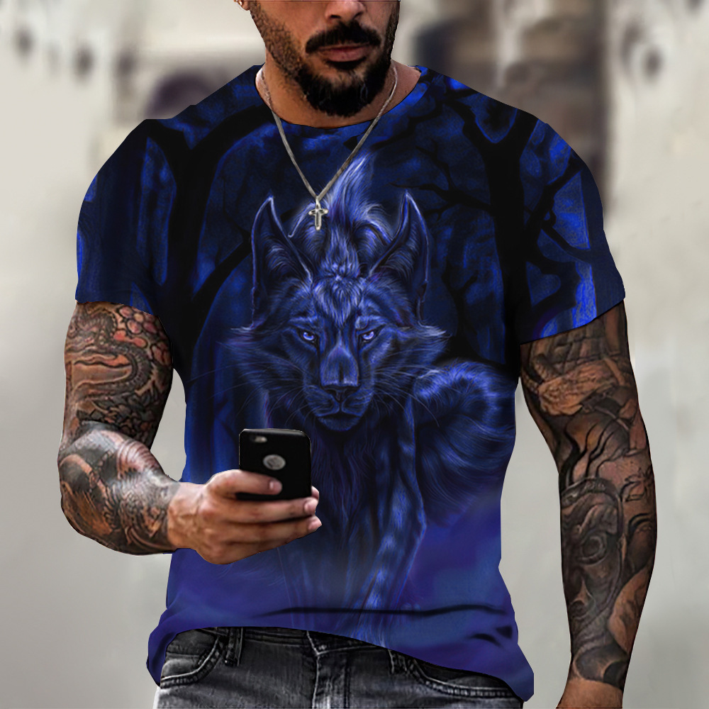 Animal Beast Lion 3D Printed Summer Men's T-shirt 9 Animal Beast Lion 3D Printed Summer Men's T-shirt - Image 9