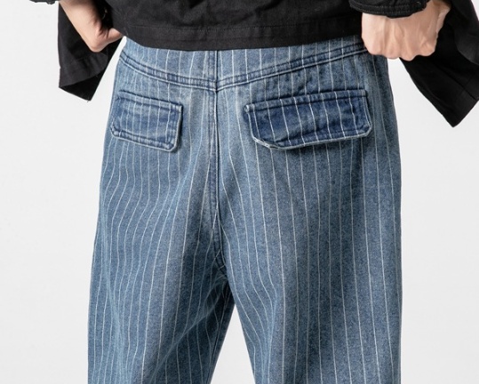Striped Jeans Men's Loose Harem Pants 6 Striped Jeans Men's Loose Harem Pants - Image 6