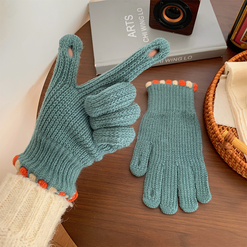 Winter Fingerless Knitted Gloves Touchscreen Warm Windproof 2 Winter Fingerless Knitted Gloves Touchscreen Warm Windproof - Image 2