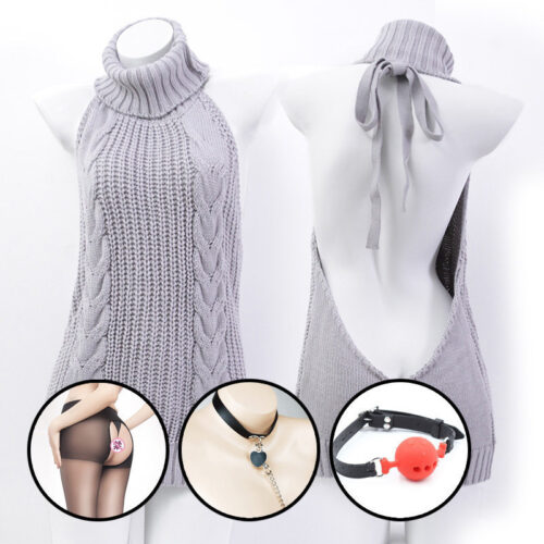 Backless Knit Sweater Lingerie