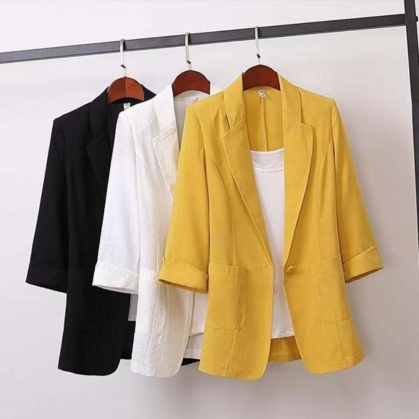 The Resort Edit — Summer Blazer Korean Slim Fit Three Quarter Sleeve Jacket
