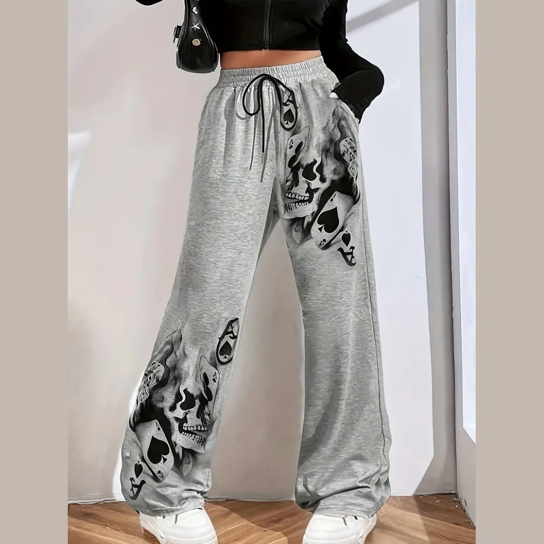Oversized Casual Lounge Pants Skull Print Streetwear 1 Oversized Casual Lounge Pants