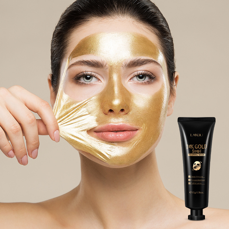 Gold Peel Off Mask 24K Gold Snail Deep Cleansing Mask 3 Gold Peel Off Mask 24K Gold Snail Deep Cleansing Mask - Image 3