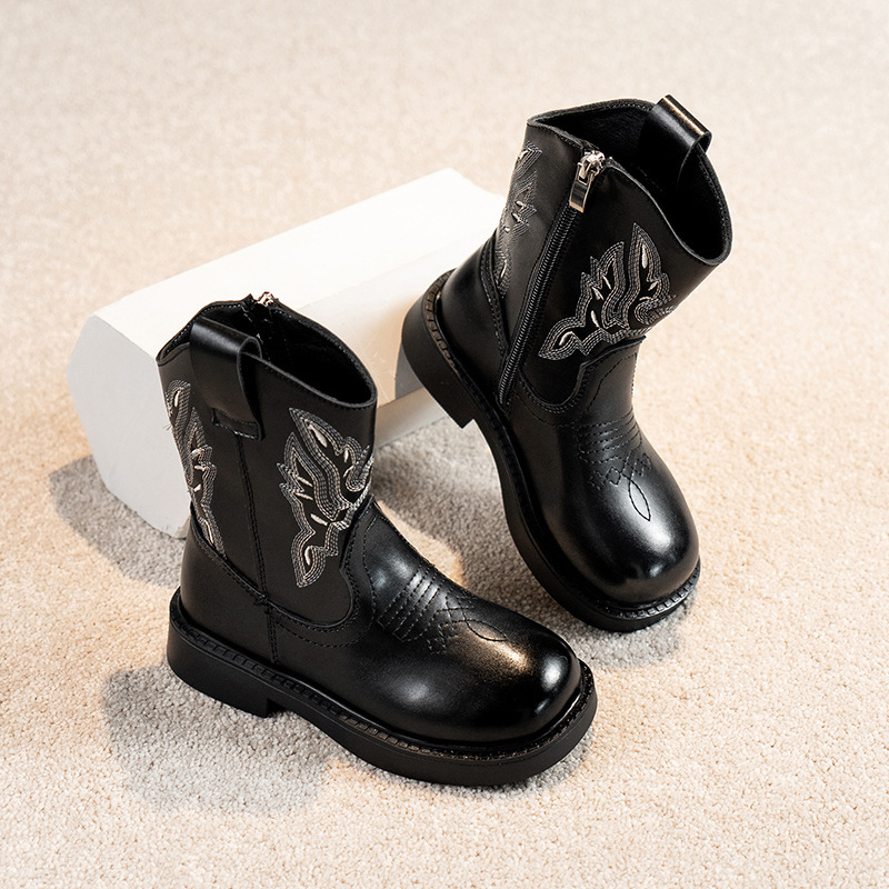 Girls' Embroidered Martin Boots 5 Girls' Embroidered Martin Boots - Image 5