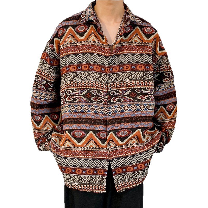 Long Sleeve Shirt Japanese Style Retro Ethnic Casual Top 2 Long Sleeve Shirt Japanese Style Retro Ethnic Casual Top - Image 2