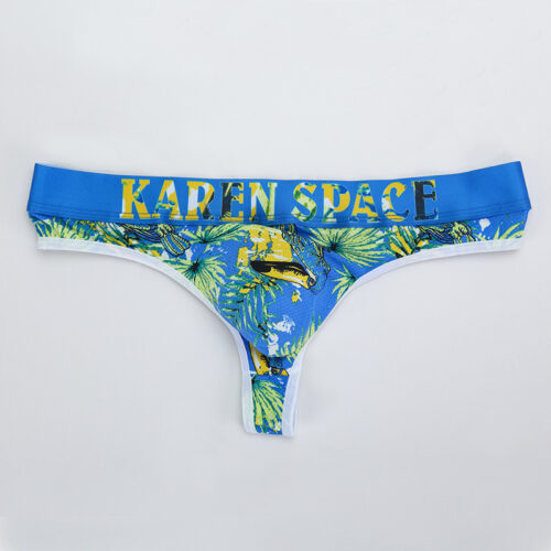 New Men's Thong T-pants Ice Silk Printed Breathable