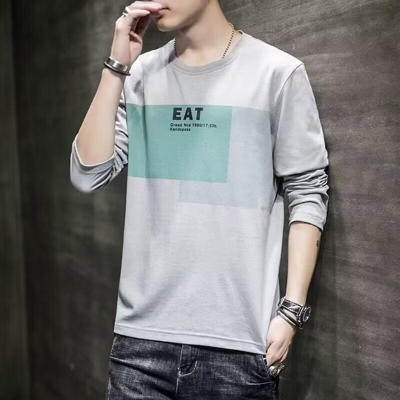 Loose Fit Autumn Top Men's Graphic Long Sleeve Shirt 1 Loose Fit Autumn Top