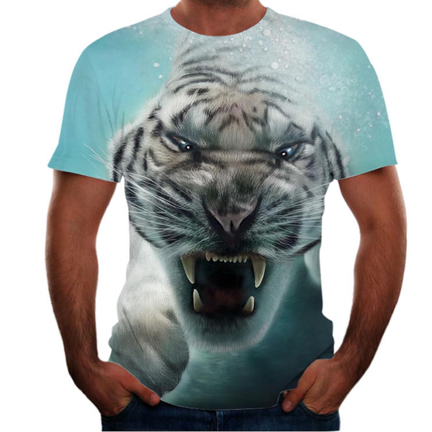 Wolf Shirt Men's 3D Howling Moon Graphic Summer Top 7 Wolf Shirt Men's 3D Howling Moon Graphic Summer Top - Image 7
