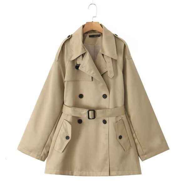 Summer Collection — Autumn Elegant Double-breasted Mid-length Trench Coat