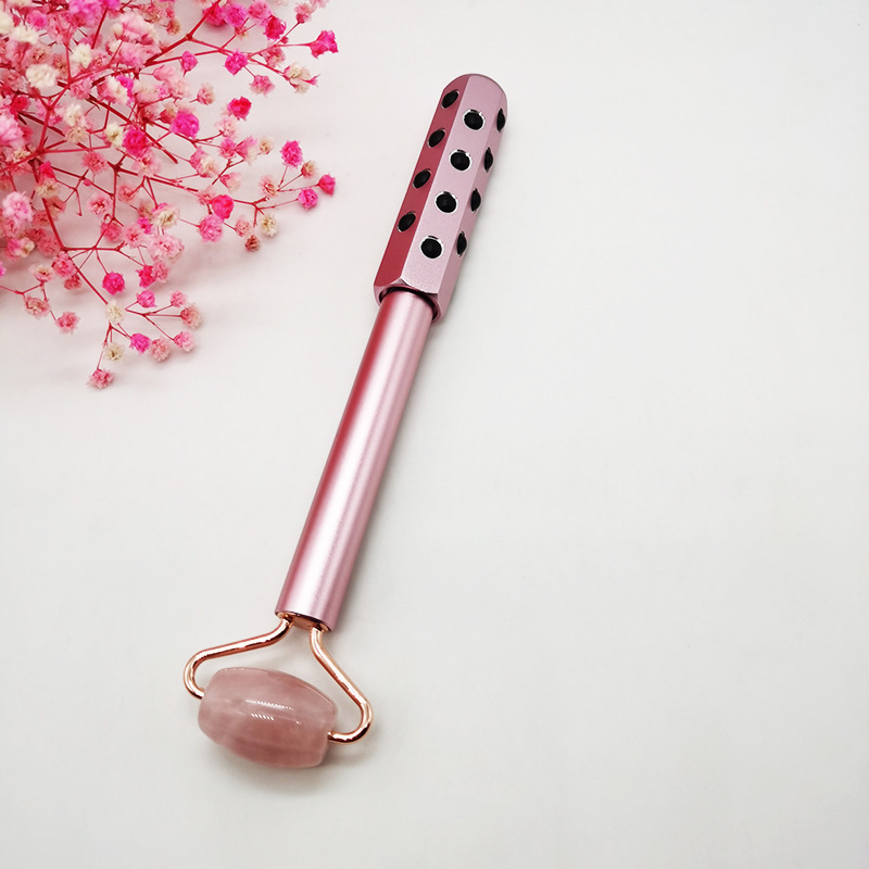 Germanium Facial Massager Rose Quartz Lifting Roller 4 Germanium Facial Massager Rose Quartz Lifting Roller - Image 4