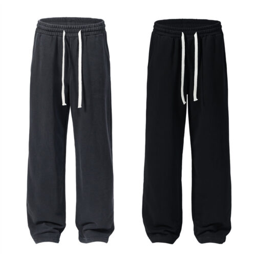Solid Color Loose Casual Sweatpants Men