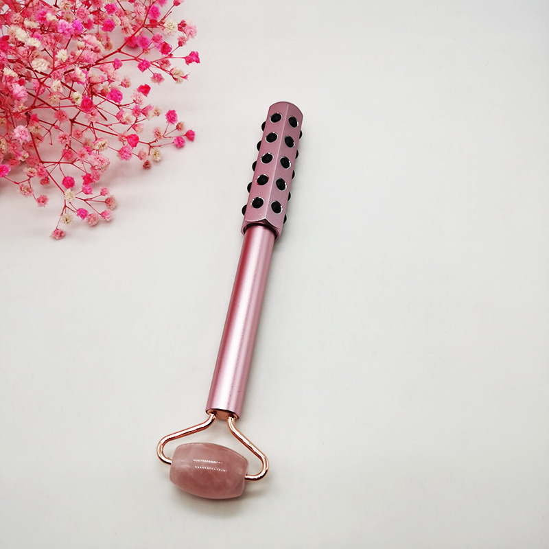 Germanium Facial Massager Rose Quartz Lifting Roller 2 Germanium Facial Massager Rose Quartz Lifting Roller - Image 2