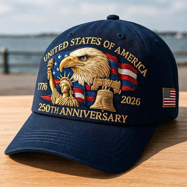 Embroidered American Eagle Head 250 Weeks Old Baseball Cap 10 Embroidered American Eagle Head 250 Weeks Old Baseball Cap - Image 10