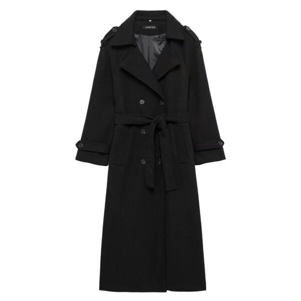 The Resort Edit — British-style Double-breasted Long Wool Coat For Women
