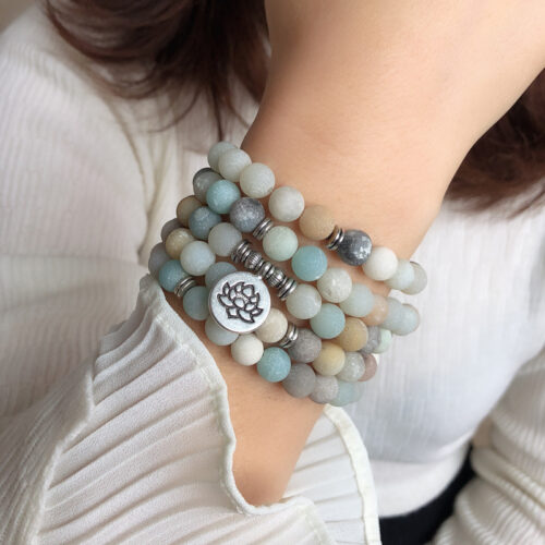 Handmade Beaded Frosted Fashion Succulent Yoga Bracelet