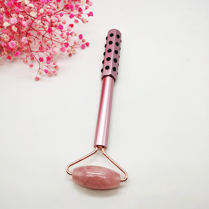 Germanium Facial Massager Rose Quartz Lifting Roller 5 Germanium Facial Massager Rose Quartz Lifting Roller - Image 5