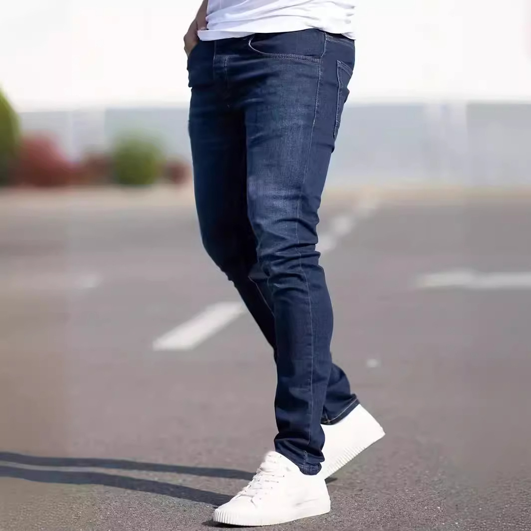 Men's European And American Fashionable Worn Slim Casual Jeans 6 Men's European And American Fashionable Worn Slim Casual Jeans - Image 6