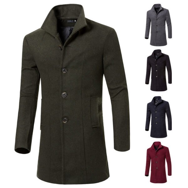 Men's Edit — Men's Mid-length Wool Coat Trench