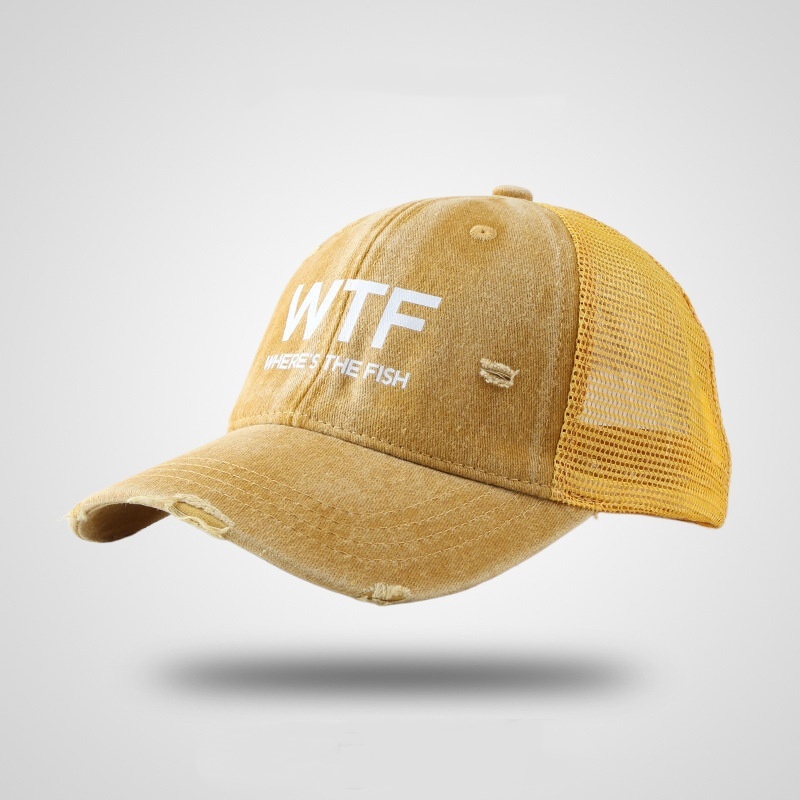 Couple's Letter Embroidered Washed Mesh Baseball Cap 5 Couple's Letter Embroidered Washed Mesh Baseball Cap - Image 5