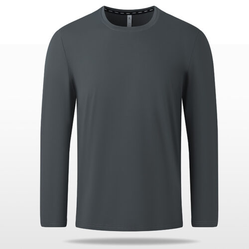 Non-deformed Solid Color Long Sleeve T-shirt