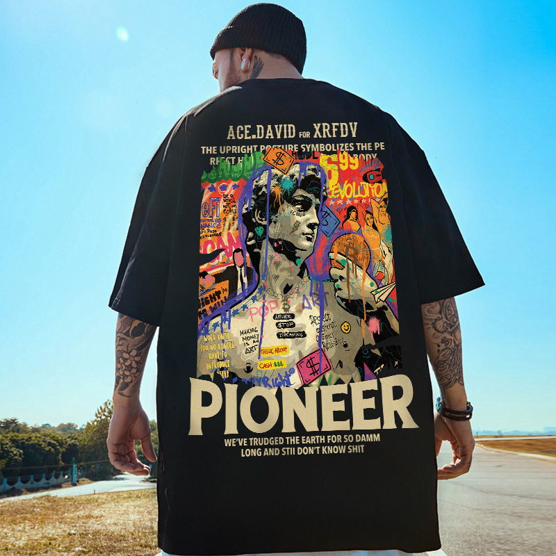 Polyester Printed Short Sleeve Men's Plus Size 3 Polyester Printed Short Sleeve Men's Plus Size - Image 3