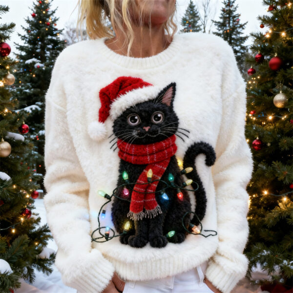 Funny Cat Christmas Jumper
