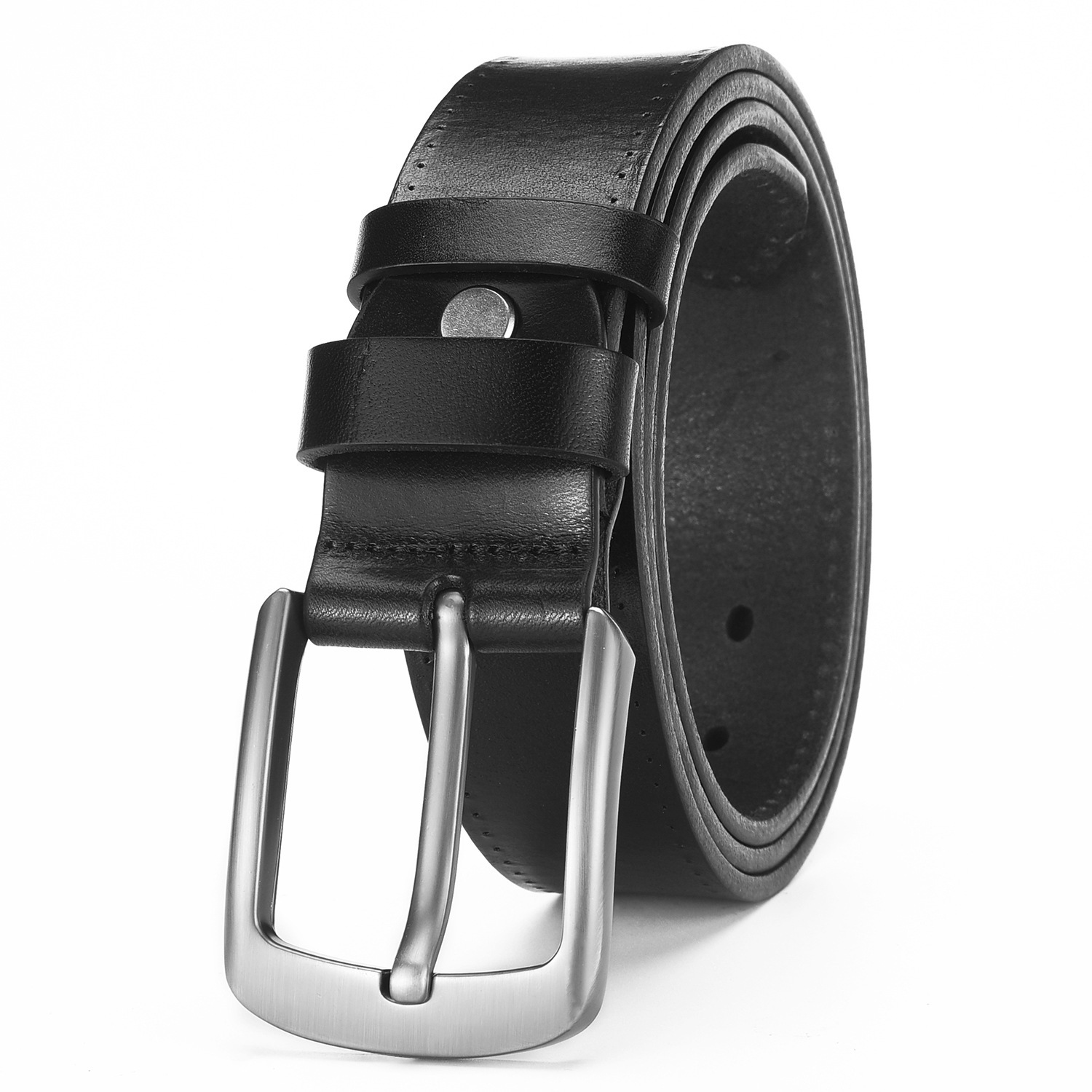 Men's Alloy Pin Buckle Casual First Layer Cowhide Belt 4 Men's Alloy Pin Buckle Casual First Layer Cowhide Belt - Image 4