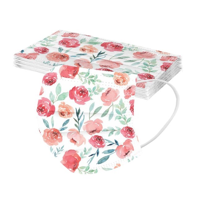 10PCS Disposable Facial Mask Spring Printing Mask 3 10PCS Disposable Facial Mask Spring Printing Mask - Image 3