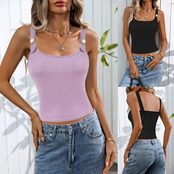Summer Collection — Ribbed Tank Top: Sleeveless Summer Slim Fit Innerwear