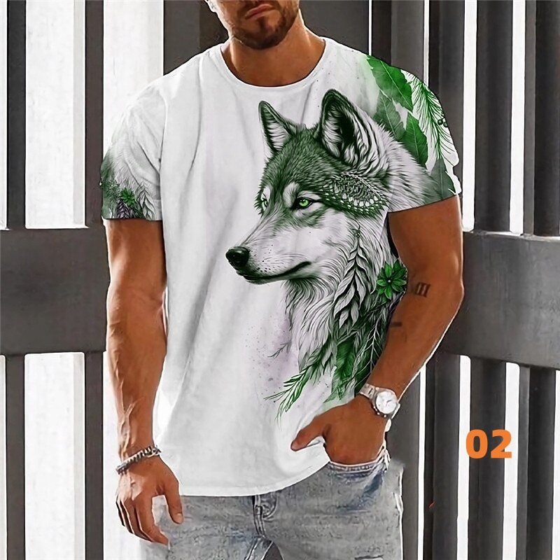Wolf 3D T Shirt Alpha Animal Graphic Daily Sports Top 1 Wolf 3D T Shirt