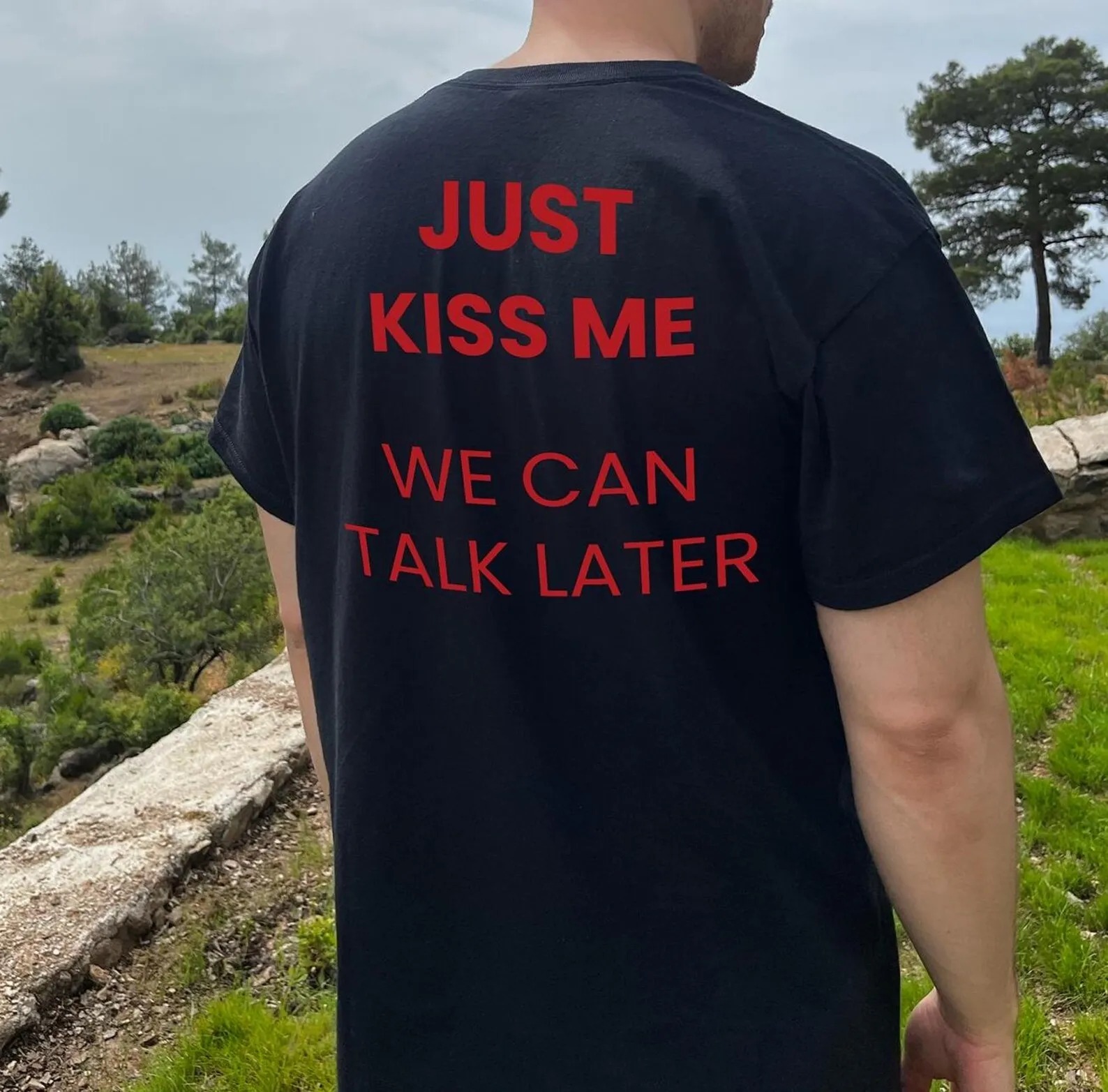 JUST KISS ME WE LATER Men's Printed Short Sleeve 7 JUST KISS ME WE LATER Men's Printed Short Sleeve - Image 7