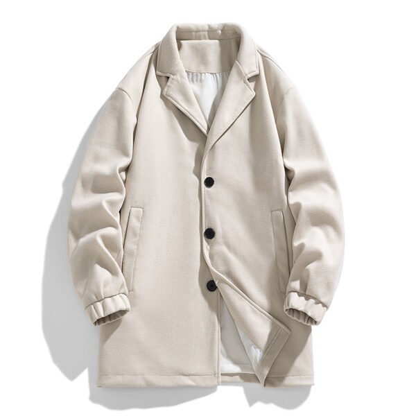 Men's Edit — Men's New Loose Mid-Length Woolen Trench Coat