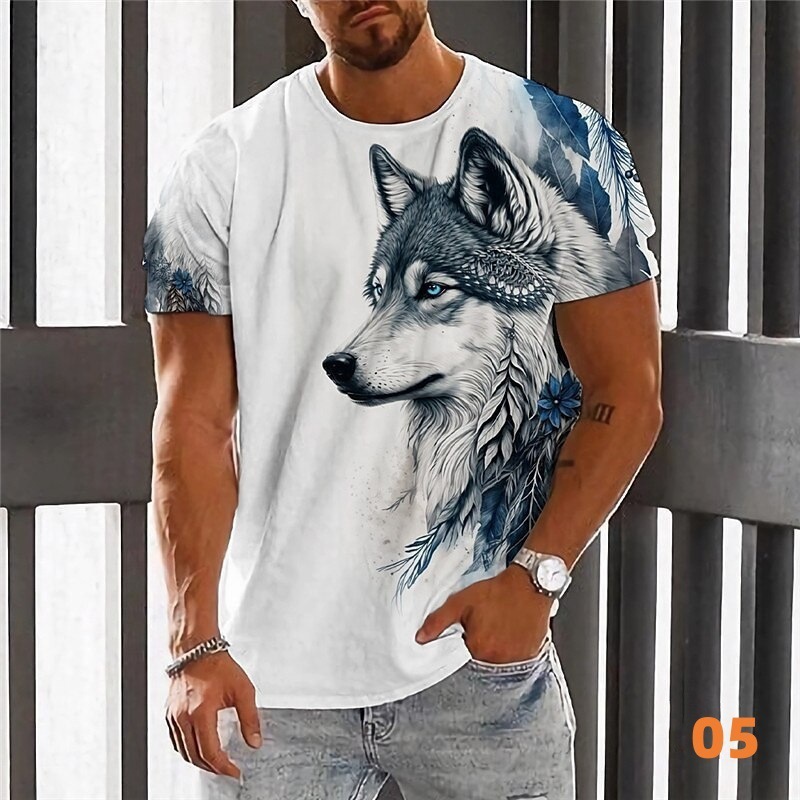 Wolf 3D T Shirt Alpha Animal Graphic Daily Sports Top 3 Wolf 3D T Shirt Alpha Animal Graphic Daily Sports Top - Image 3