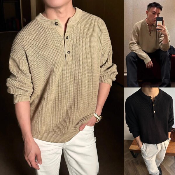 Men's Edit — Men's Sweater Chunky Knit Crewneck Winter Pullover