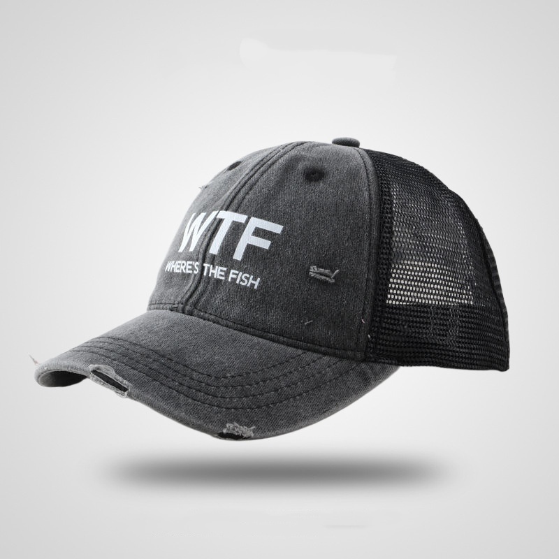 Couple's Letter Embroidered Washed Mesh Baseball Cap 1 Couple's Letter Embroidered Washed Mesh Baseball Cap