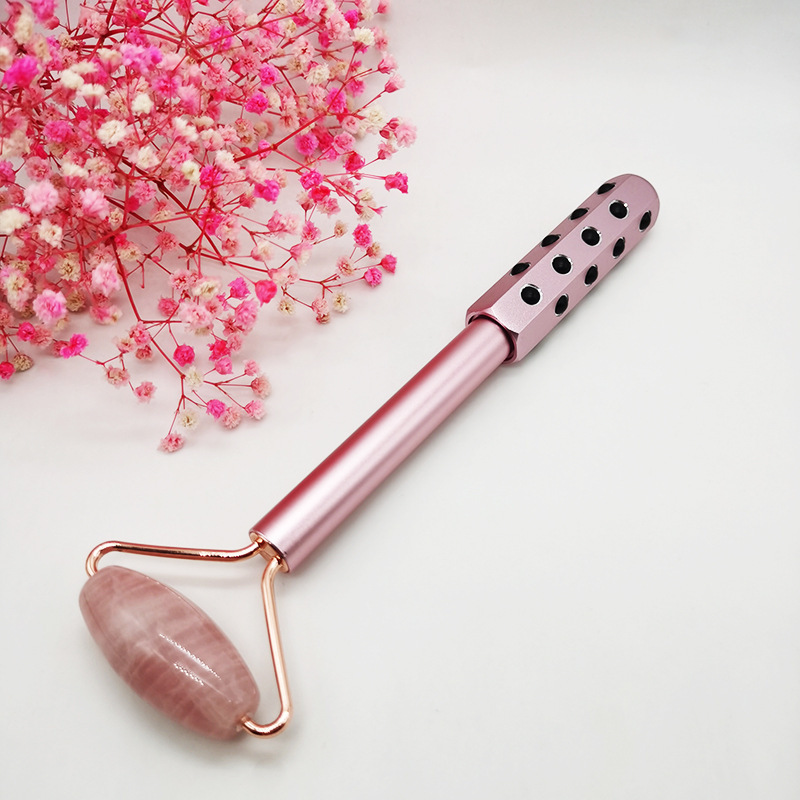 Germanium Facial Massager Rose Quartz Lifting Roller 3 Germanium Facial Massager Rose Quartz Lifting Roller - Image 3