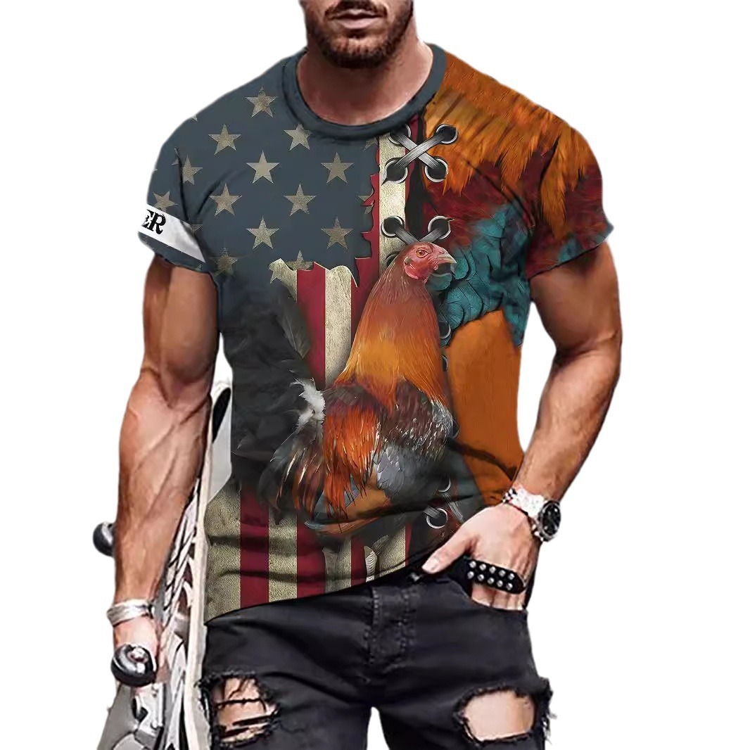 Animal T Shirt 3D Pitbull Vintage Quick-Dry Summer Tee 4 Animal T Shirt 3D Pitbull Vintage Quick-Dry Summer Tee - Image 4