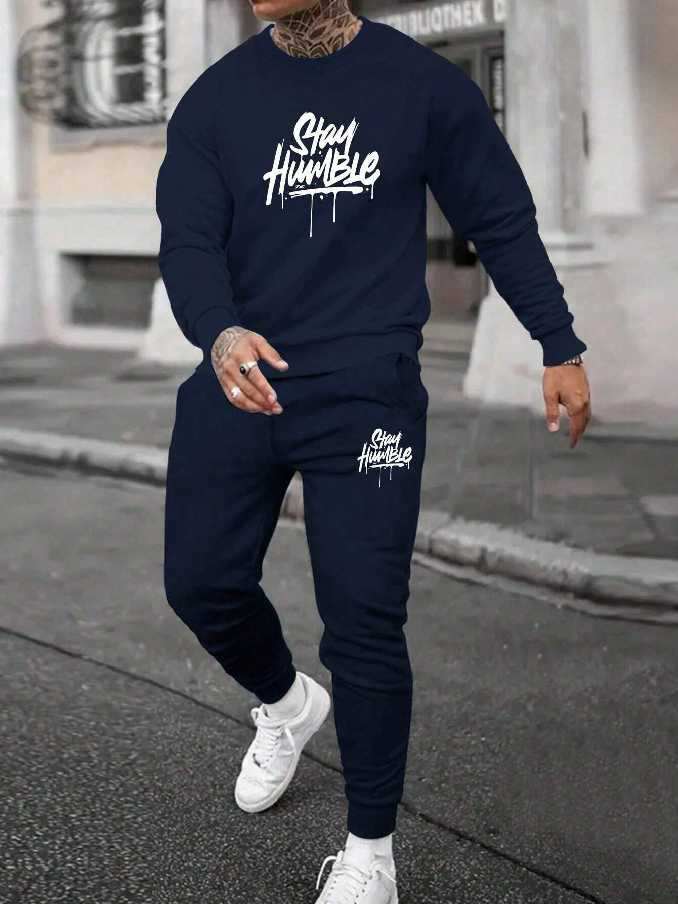 Men's Sweatshirt Set Casual Round Neck Sports Suit Duo 9 Men's Sweatshirt Set Casual Round Neck Sports Suit Duo - Image 9