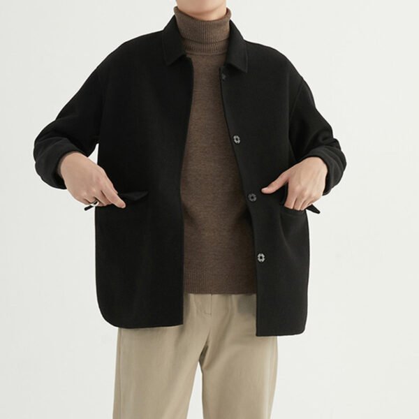 Men's Edit — Short Wool Coat British Style Double-Sided Overcoat