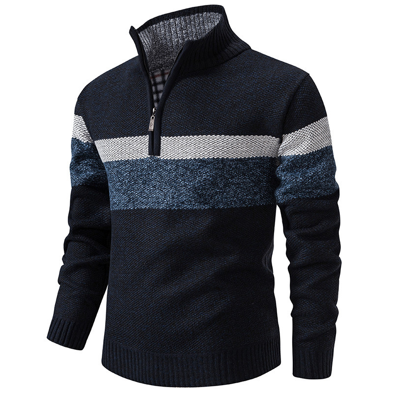 Stand-collar Warm Knitted Sweater Pullover 5 Stand-collar Warm Knitted Sweater Pullover - Image 5