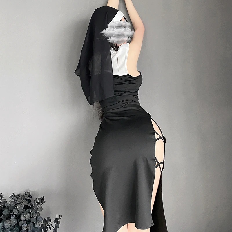 Sexy Nun Costume Lingerie Roleplay Halloween Cosplay Set 8 Sexy Nun Costume Lingerie Roleplay Halloween Cosplay Set - Image 8